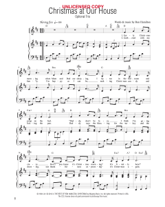 Christmas at Our House - Vocal Solo w/Optional Trio (PDF download)