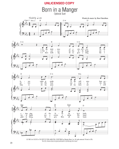 Born in a Manger - Vocal Solo w/Optional Duet (PDF download)
