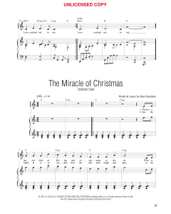 The Miracle of Christmas - Vocal Solo w/Optional Duet (PDF download)