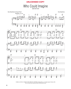 Who Could Imagine - Vocal Solo w/ Optional Duet (PDF download)