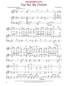 Fear Not, My Children - Vocal Solo (PDF download)