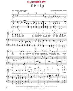 Lift Him Up - Vocal Solo (PDF download)