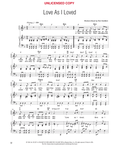 Love As I Loved - Vocal Solo (PDF download)