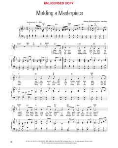 Molding a Masterpiece - Vocal Solo (PDF download)