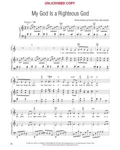 My God Is a Righteous God - Vocal Solo (PDF download)