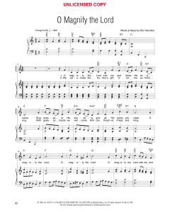 O Magnify the Lord - Vocal Solo (PDF download)