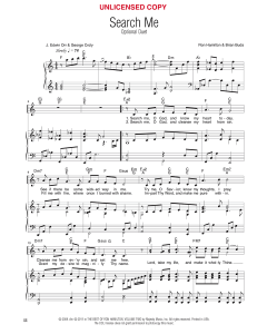Search Me - Vocal Solo w/ Optional Duet (PDF download)