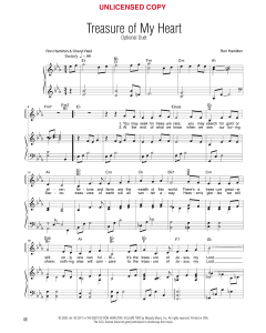 Treasure of My Heart  - Vocal Solo w/Optional Duet  (PDF download)