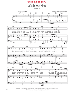 Wash Me Now Vocal Solo w/Optional Trio (PDF download)