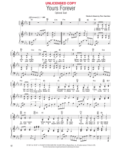 Yours Forever - Vocal Solo (PDF download)