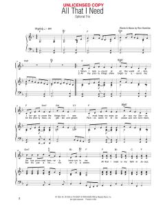 All That I Need - Vocal Solo w/Optional Trio (PDF download)
