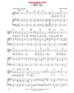 I Will Go - Vocal Solo (PDF download)