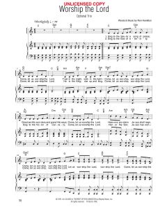 Worship the Lord - Solo w/ Optional Trio (PDF download)