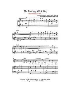 The Birthday Of a King - Piano Vocal (PDF download)