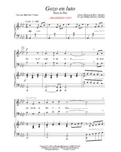 Gozo en luto - Born To Die single song (PDF download)