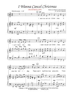 I Wanna Cancel Christmas - Children's Choral (PDF download)