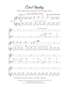 Carol Medley Choral - Piano Vocal (PDF download)