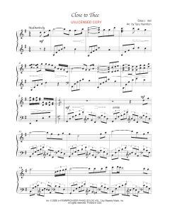 Close to Thee - Piano Solo (PDF download)