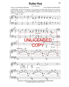 Venid a mi - reprise (Come Unto Me Reprise)