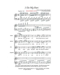 I Do My Part - Children's  Choral (PDF download)