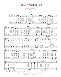 The Story Must Be Told - Hymn Style (PDF download)