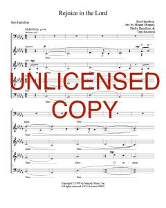 Rejoice in the Lord A Cappella (PDF download)