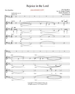 Rejoice in the Lord A Cappella (PDF download)