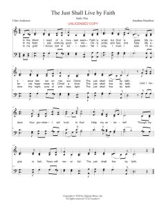 The Just Shall Live by Faith - Hymn Style (PDF download)