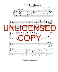 Tho' It's Midnight Solo w/Choral (PDF download)