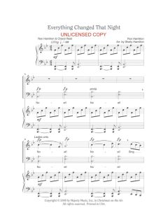 Everything Changed That Night - Piano Vocal (PDF download)