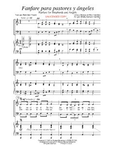 Fanfare para agneles y pastores - Fanfare for Shepherds and Angels (PDF download)