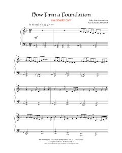 How Firm a Foundation - Reba Snyder Piano Solo (PDF download)