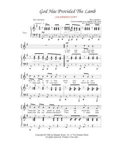 God Has Provided the Lamb Piano/Vocal (PDF download)
