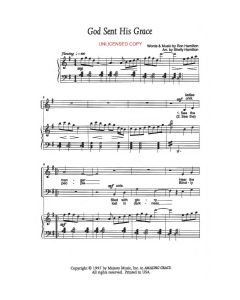God Sent His Grace - Piano Vocal (PDF download)