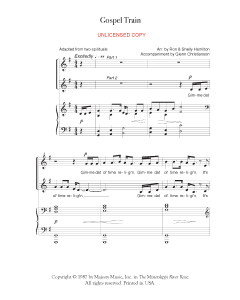 Gospel Train - Children's Choral (PDF download)