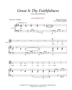Great Is Thy Faithfulness - Children's Choral (PDF download)