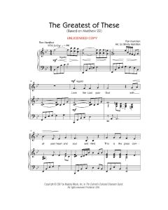 The Greatest of These - Children's Vocal (PDF download)