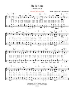 He is King - Hymn Style (PDF download)