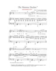 The Heaven's Declare - Children's Choral (PDF download)
