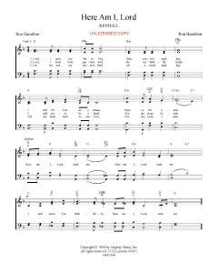 Here Am I, Lord - Hymn Style (PDF download)