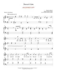 Heaven's Gate Piano/Vocal (PDF download)