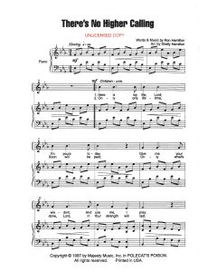 There's No Higher Calling - Children's Choral (PDF download)
