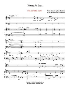 Home At Last - Piano Vocal (PDF download)