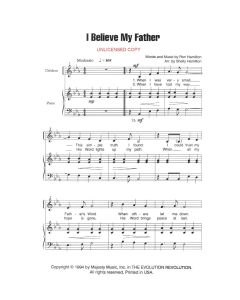 I Believe My Father - Children's Choral ( PDF download)