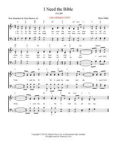 I Need the Bible - Hymn Style (PDF download)