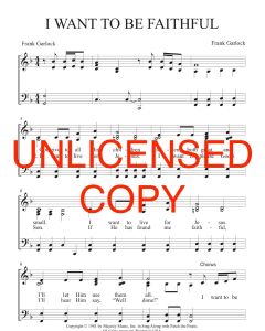 I Want to Be Faithful - Patch Praises (PDF download)