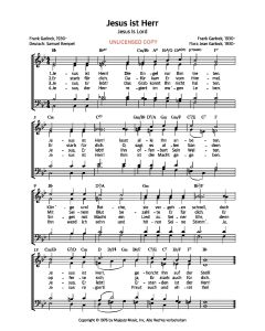 Jesus ist Herr - German Hymn Style (PDF download)