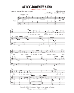 At My Journey's End - Children's Choral (PDF download)