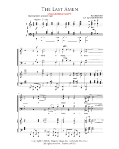 The Last Amen - Choral (PDF download)