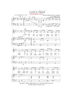 Lend A Hand - Children's Choral (PDF download)